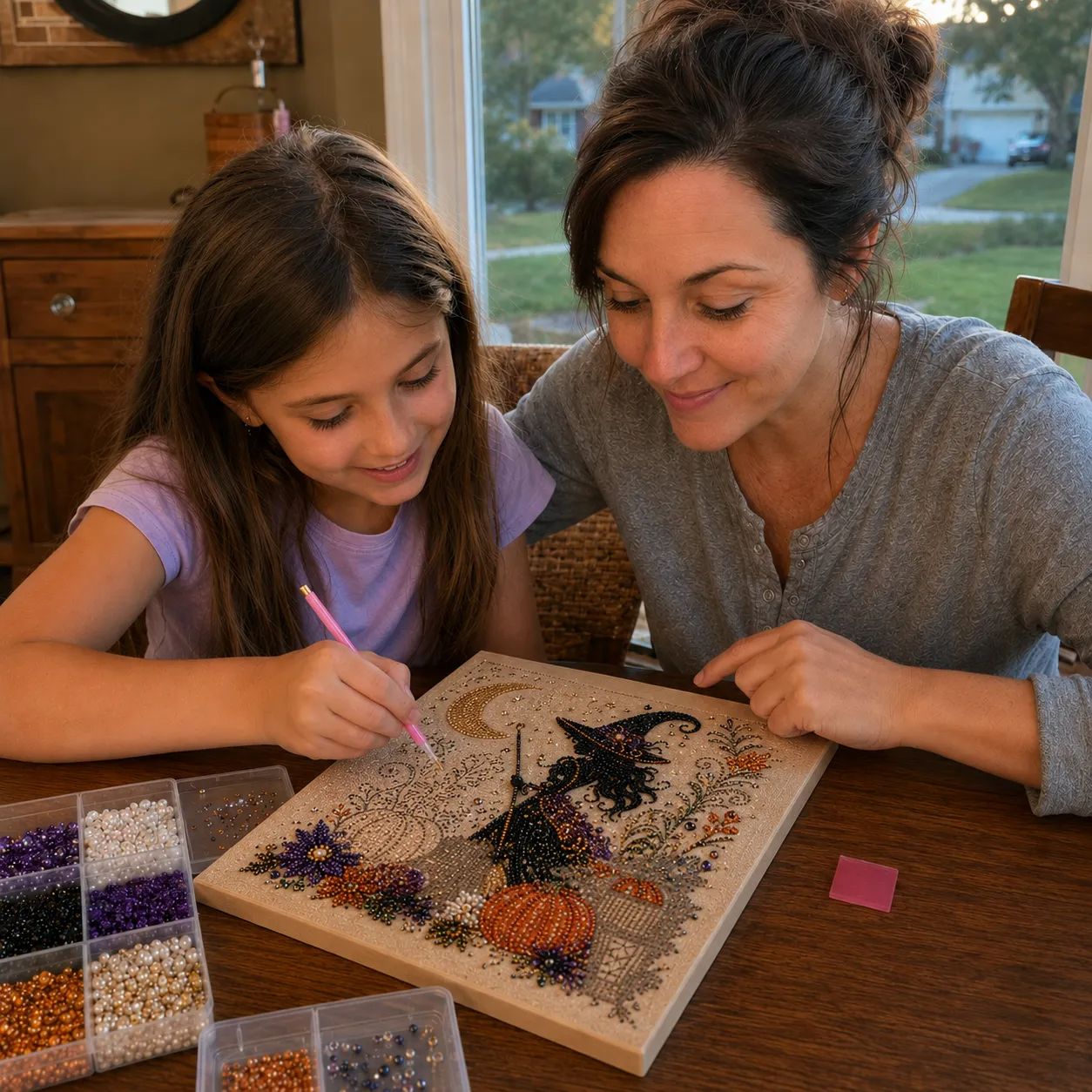 👻✨ Halloween Pearl Art DIY Kit – Turn Tiny Pearls into Spooky-Cute Magic