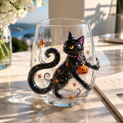 🔥LAST DAY 50% OFF - 🎃Halloween Artisan Glass Cups, Festive Parties & Cozy Fall Home Bar Vibes