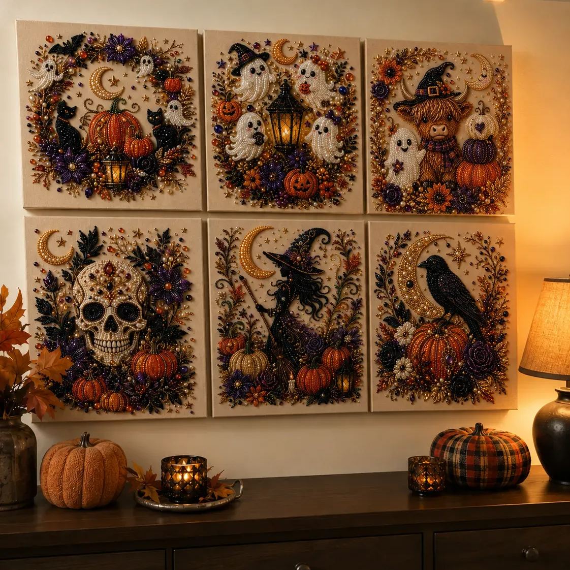 👻✨ Halloween Pearl Art DIY Kit – Turn Tiny Pearls into Spooky-Cute Magic