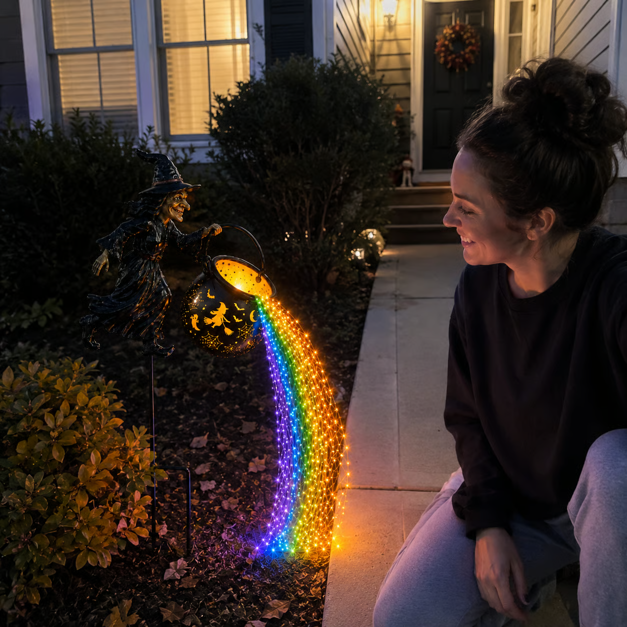 🎃Witch Potion Waterfall Garden Lamp
