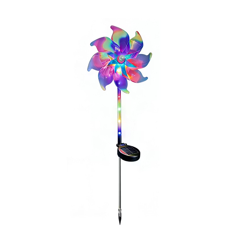 ☀️Solar Windmill Garden Lights, Colorful LED Outdoor Pinwheel Stake Decor