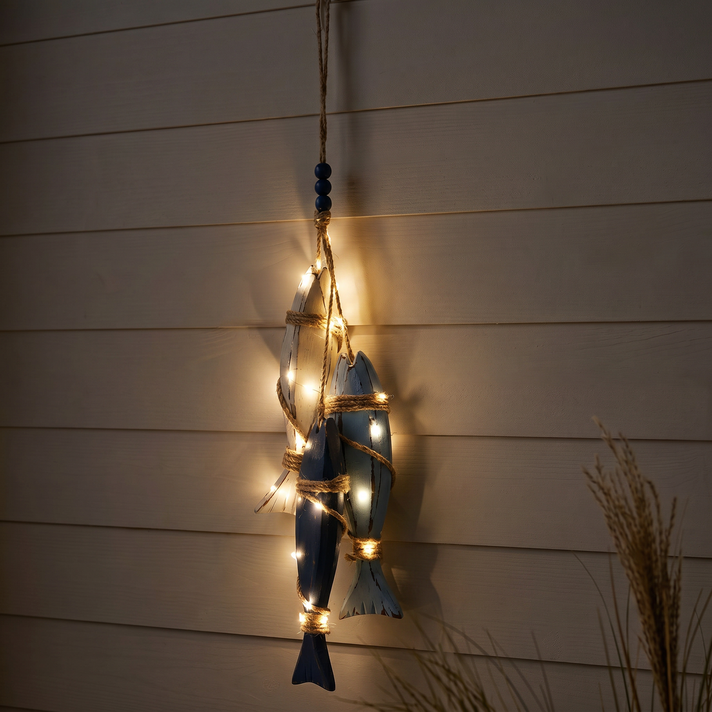 ⭐2026 HOT SALE🐟🌊Lighted Coastal Wooden Starfish & Fish Hanging Decor