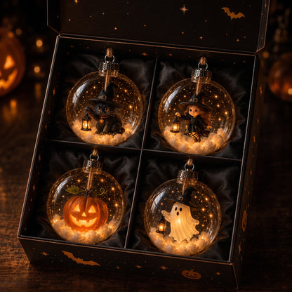 🎃 Limited Halloween Collection-Glowing Halloween Ornament Collection – Cat, Witch, Pumpkin & Ghost Baubles