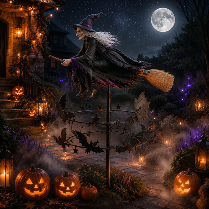 🔥Halloween Early Bird Offer: 🧙‍♀️ The Enchanted Witch Garden Wind Spinner
