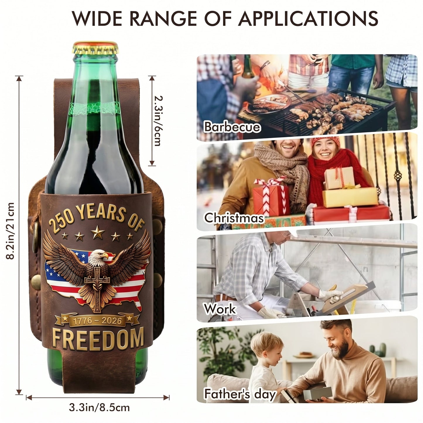 🔥Father's Day Special Offer -- Patriotic 250th Anniversary Beer Sleeve