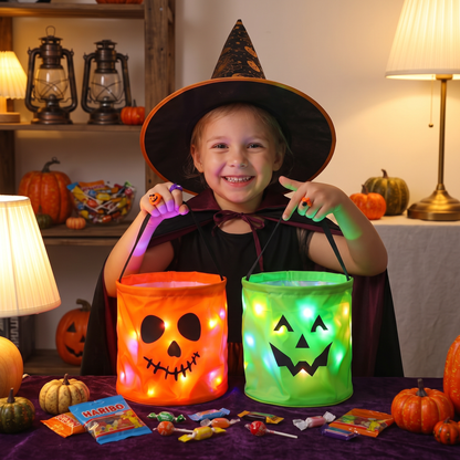 Halloween Early Sale🎃 Halloween LED Candy Bucket Bags