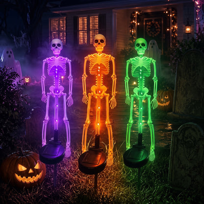 💀 Solar Skeleton Yard Stake